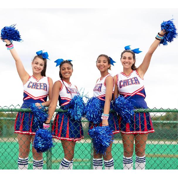 74pcs Cheerleader Gifts Bulk for Team – Cheer Bracelets for Party Favors, Girls Accessories, Goodie Bag Stuffers, Cheerleading Supplies