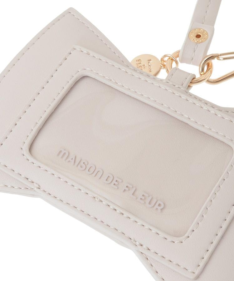 Maison De FLEUR Ribbon Pass Case, Grayish Pink, F, 08000645300