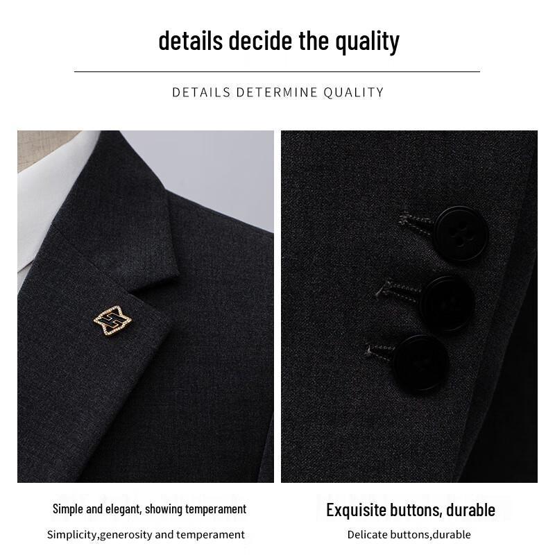 ROMON Men's Slim Fit Business Suit Set