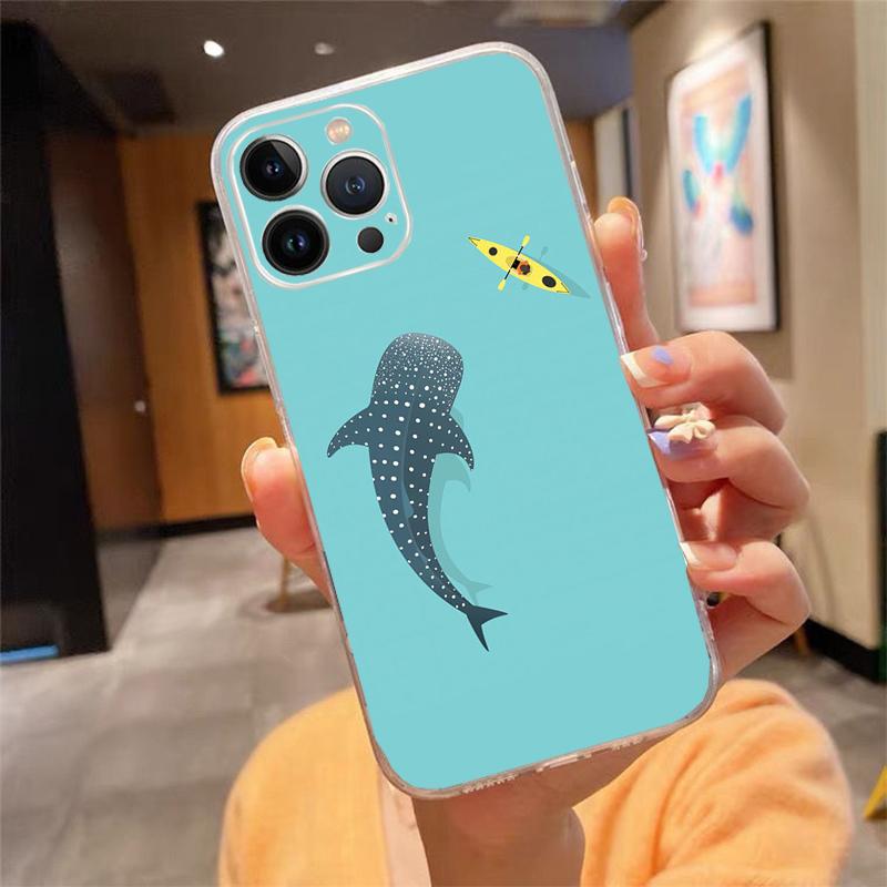 Phone Case For iphone 17 Air 17 Pro Max 16 15 14 13 Pro Max 15 16 Pro 15Plus Ocean Whale Shark