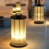 New Chinese Style Solar Outdoor Pillar Light for Villa Courtyard Entrance