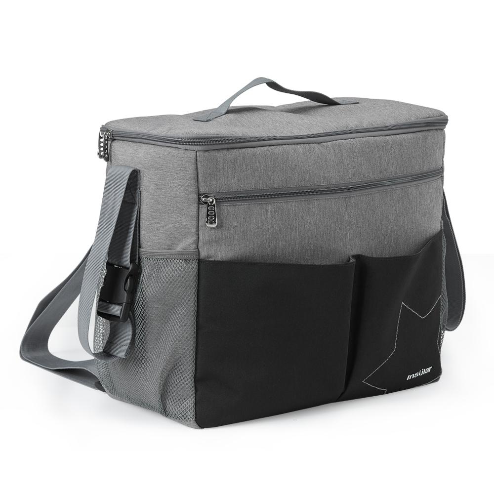 

Сумка для подгузников, сумка для кормления, рюкзак для мамы, сумка для детских подгузников, сумка для беременных, дорожная сумка для мамы для коляски, большая вместительная изоляция серый