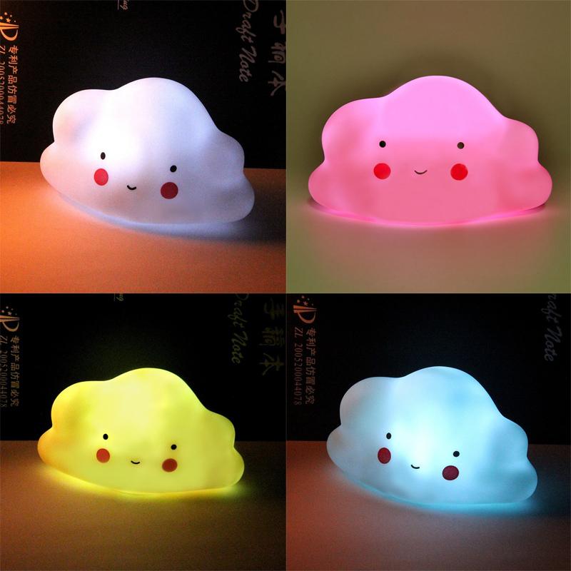 Led Night Light Cute Gift Lovely Table Lamp White Creative Desk Minimalist Battery Switch For Home Decoration Atmosphere Girl