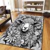 Black White Animals Pattern Square Carpet,Area Rug,Carpet Rug for Living Room Bedroom Sofa Playroom Decor,Non-slip Floor Mat,Holiday Birthday Gifts