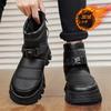 Mode Neue Exquisite Herrenstiefel Dicke Sohle Erhöht Rutschfest Abriebfest Schneestiefel mit Samt Wärme Outdoor Moderne Stiefel