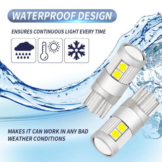 

2шт T10 светодиодная лампа 9SMD номерной знак белый свет поворота одиночная лампа автомобиля боковой фонарь