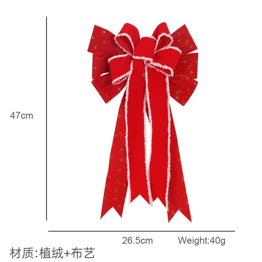 Elegant Christmas Red Bow Decoration For Festive Holiday Gift Boxes With Burlap Material