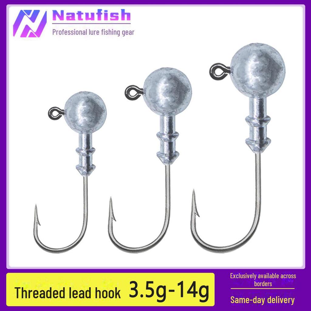 2X verstärkter Weichköder-Wurmhaken aus Kohlenstoffstahl mit Anti-Rutsch-Design