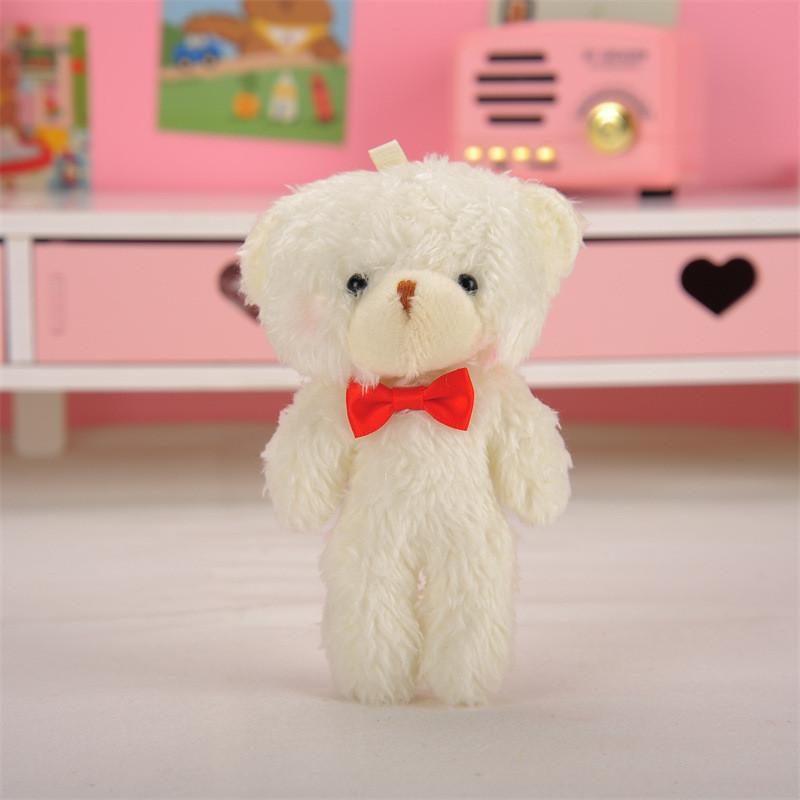 Cute Bow-tie Bear Keychain Adorable Plush Toy Bag Accessory Stuffed Animal Gift
