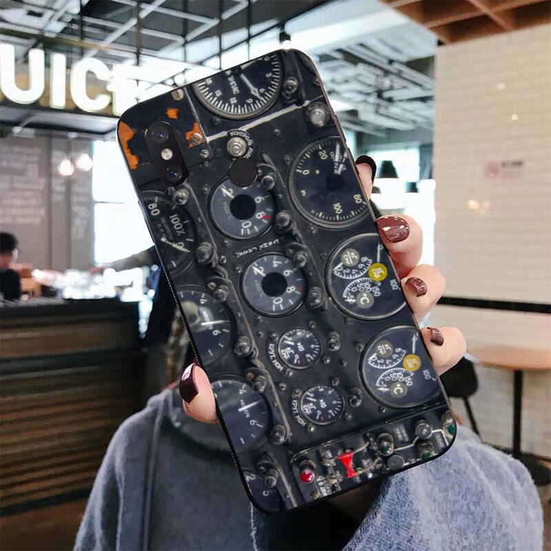 Aviation Aeroplane Helicopter Cockpit Instrument Phone Case for Xiaomi Mi 5 6 8 9 10 Lite Pro SE Mix 2s 3 F1 Max2 3