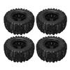 RC Vehicle Wheels and Tires Set Black with Plastic Hub for Monster Truck 18 110 Short Course Truck