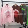 High-quality beauty tide spider web sweater fleece printing men and women couple hoodie source manufacturer wholesale