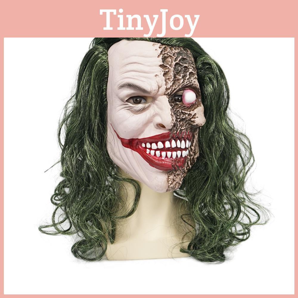 Latex Joker Head Mask With Large Eyes For Halloween Costume And Pranks