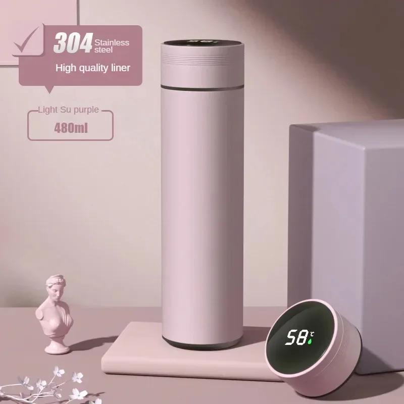 500ML High-Quality 316 Stainless Steel Smart Thermos Insulated Tea and Water Separation Cup for Men Women Best Christmas Gift