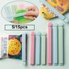 Food Snack Sealing Clip 12/15.5cm Plastic Chip Clips for Food Packages Curved Design Sealing Bag Clips Sealing Food Bag Clips