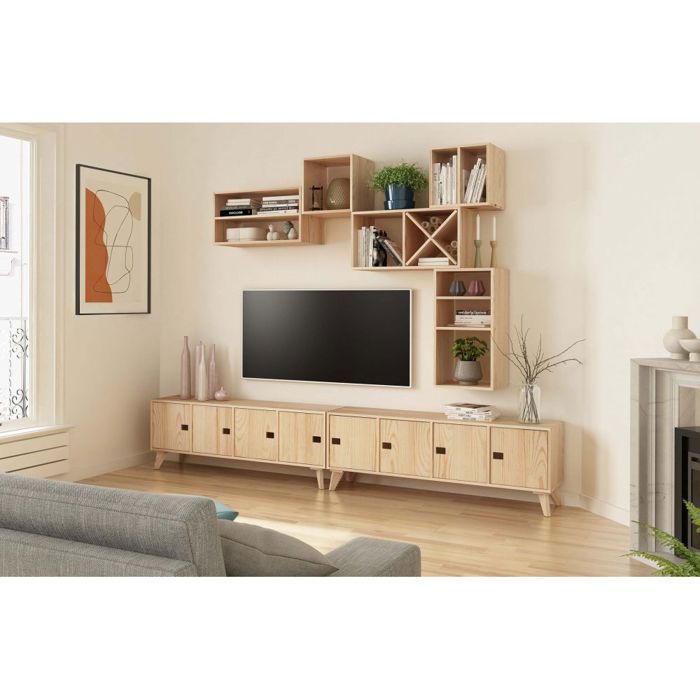 Astigarraga Etagère 4 Cases Bois 140cm - Dinamic-4