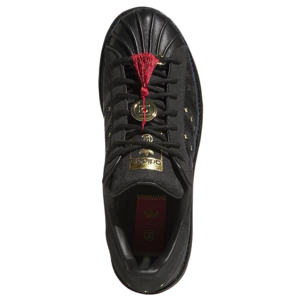 CLOT X Adidas Superstar Chinese New Year Unisex Sneakers Black Core-Black Carbon JR5114