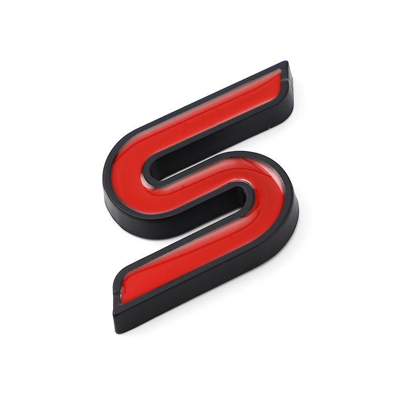 "S" Metal Emblem: Perfect for Ford Mondeo, Focus, Fiesta, and other sports car models.