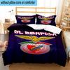 Set Biancheria da Letto Stampato 3 Pezzi Club di Calcio Benfica Chiusura Copripiumino Include 1 Copripiumino & 2 Federe Set Biancheria da Letto Decorazioni per la Casa Regali