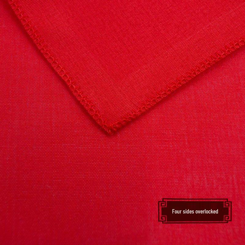 Silk Cotton Chinese Red Fabric for Happy Events and Housewarming, Free Shipping