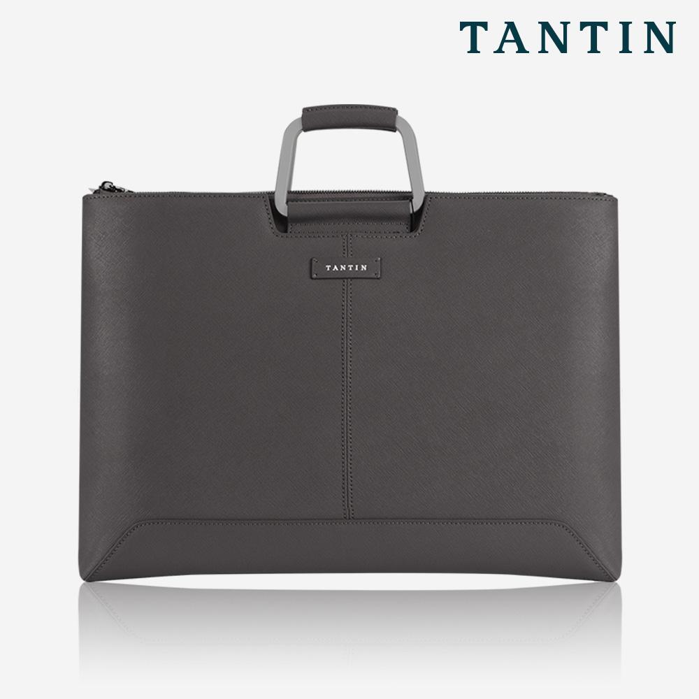 Tantin Taylor Men'S Leather Briefcase T11003 Grey / Large