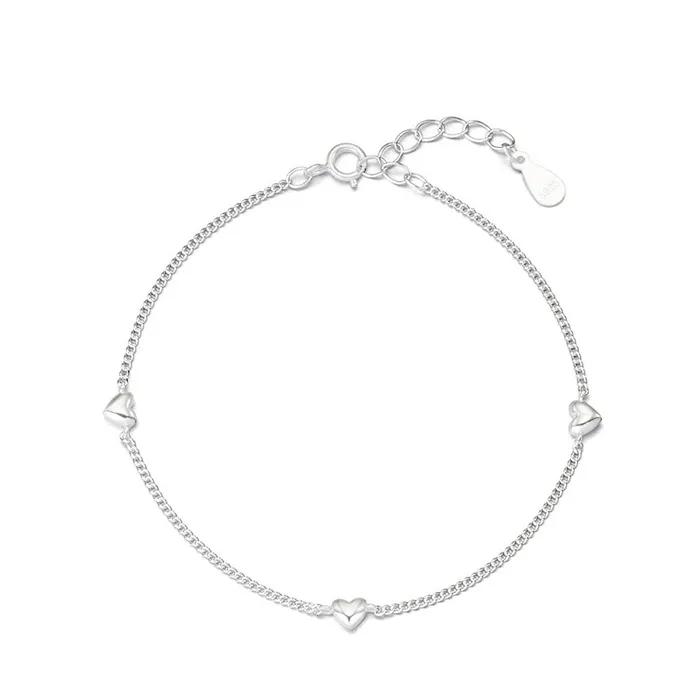 Silver baby heart bracelet