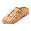 Yuzhihao Women's Casual Slip-On Sandals - New Summer Hollow Design, Closed-Toe, Low Heel