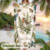 Natures Serenity Garden Theme Quick Dry Beach Towel Custom Name Text Print Large Sand Resistant Towel Beach Vacation