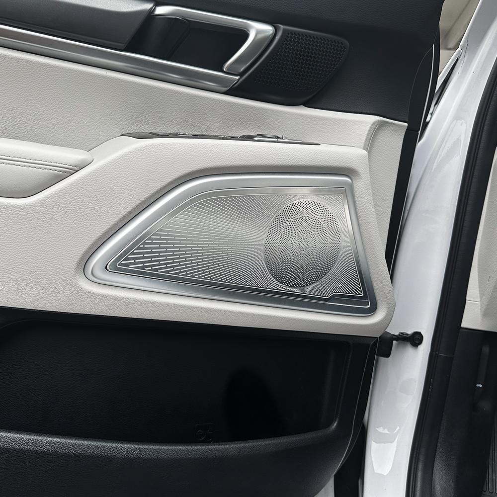 For Kia Telluride 2020-2026 Accessories Stainless Steel Black Silver Audio Car Door Speaker Loudspeaker Frame Trim Cover LHD/RHD