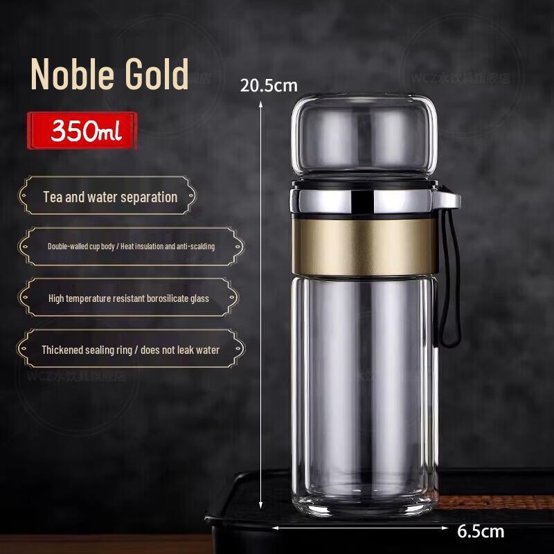 Double-Wall Borosilicate Glass Tea Infuser Bottle