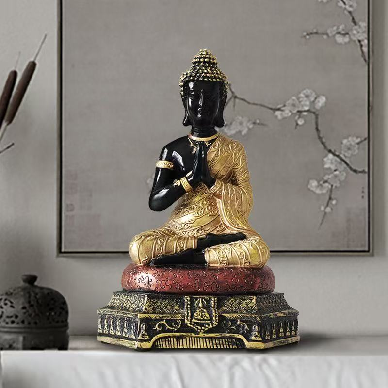 Southeast Asia Thai Style Buddha Sculptures and Figurines Buddhist Figures Retro Home Office Table Decoration and Accessories