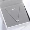 Smyoue 1-3CT Solitaire Moissanite Necklace for Women Emerald Cut Lab Diamond Wedding Female Necklace 925 Sterling Silver Jewelry