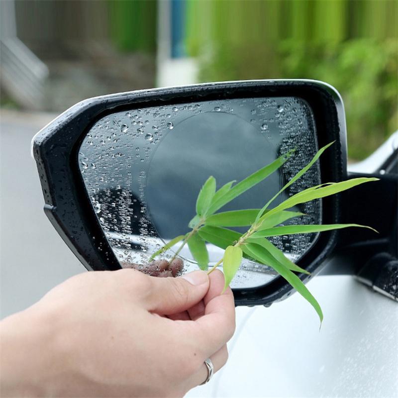 2Pcs Car Rearview Mirror Window Anti Fog Clear Film Anti-Light Car Mirror Protective Film Waterproof Rainproof Car Sticker