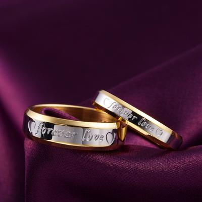 Fine Jewelry 18K Gold Plated Sterling SILVER Heart Couple Rings for Women Men Size 6 7 8 9 10 Engagement Wedding Gifts