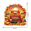 Herbst LKW 2D Flach DIY Hängende Diamantkunst-Kits Diamantmalerei Set Strass Diamantkunst Fensteranhänger Wand Tür Dekoration