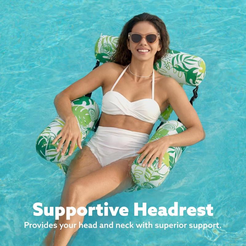 1Pcs  Inflatable Pool Floats Chairs With Armrests And Backrests Pvc Floating Lounger Sofa Summer Pool For Adults And Children