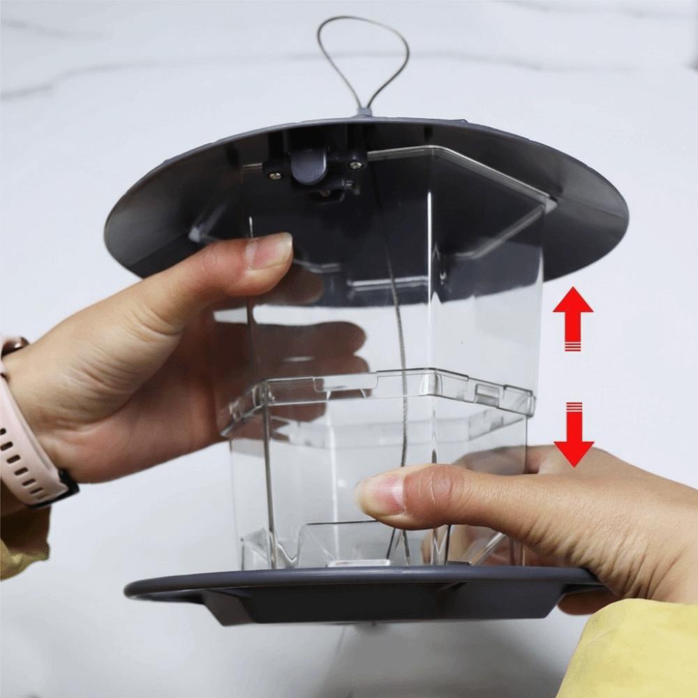 Feeding Tool Folding Hanging Bird Feeder Waterproof Large Capacity Wild Bird Feeders Bite Resistant Bird Food Dispenser Patio