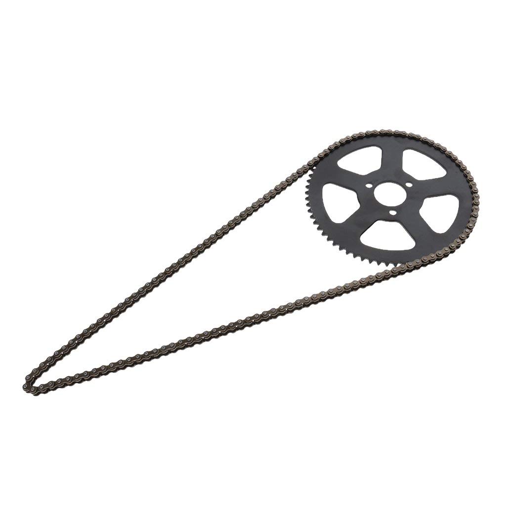 25H 68T 68 Tooth Rear Sprocket + Chain fit for 49CC Mini Small Sports Car Pocket Bike 2 Stroke Off-Road Motorcycle Pinion Chain Drive Gear