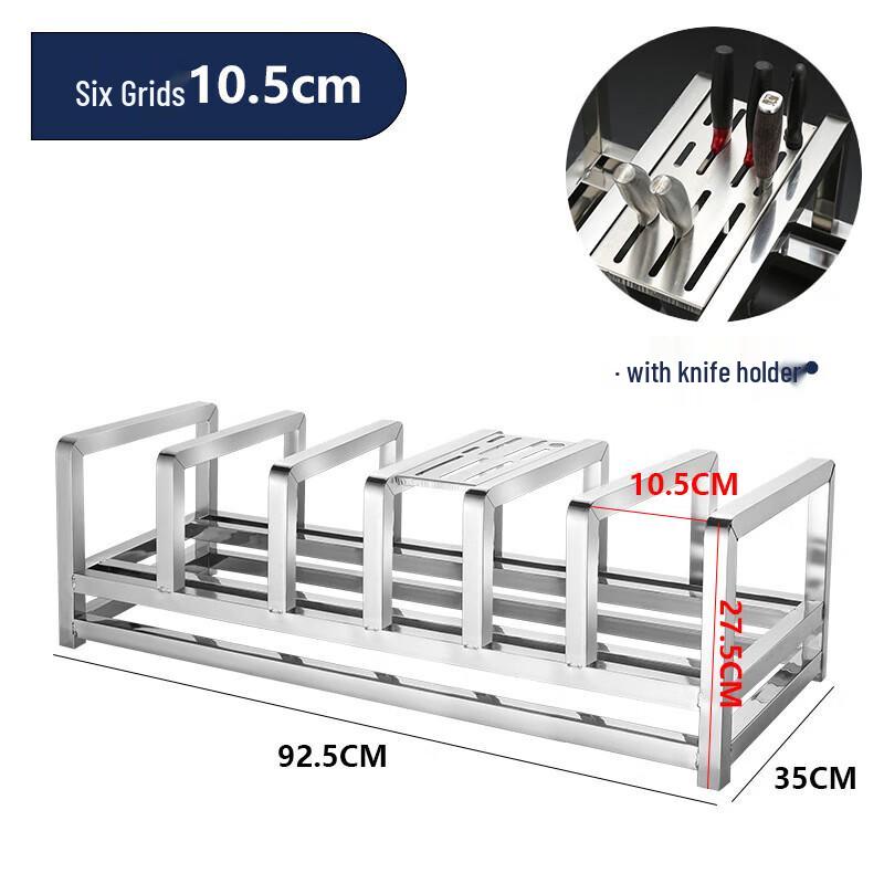Stainless Steel Cutting Board & Knife Storage Rack