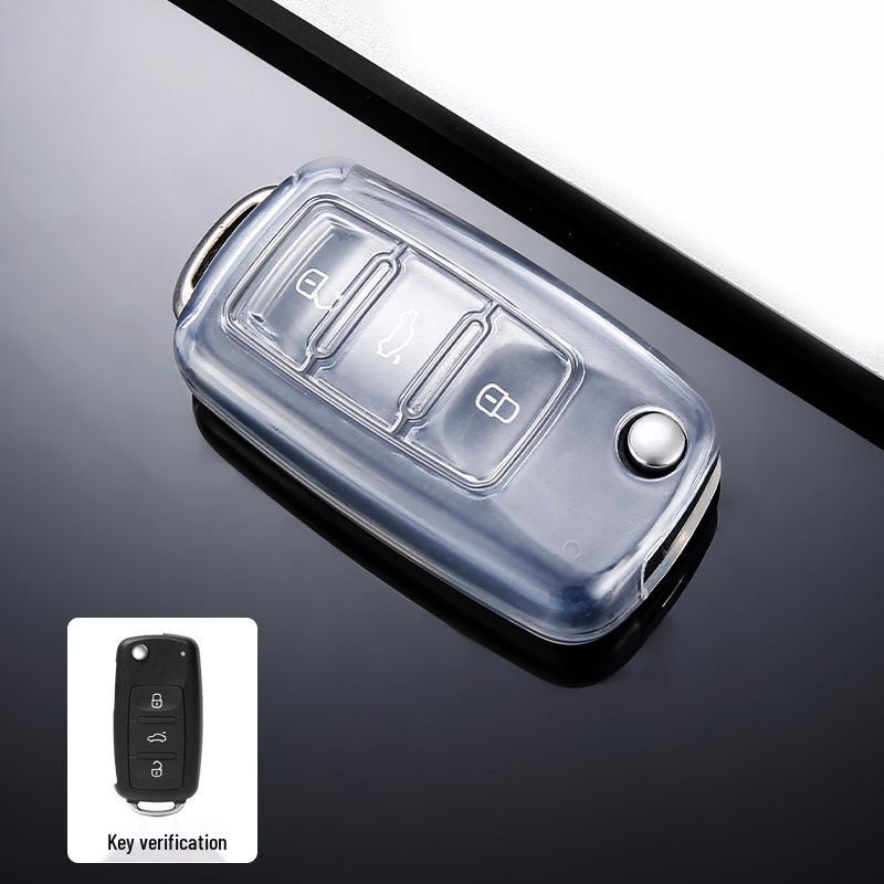 Volkswagen Autoschlüssel TPU Transparente Schutzhülle - Verschleißfest & Sturzsicher