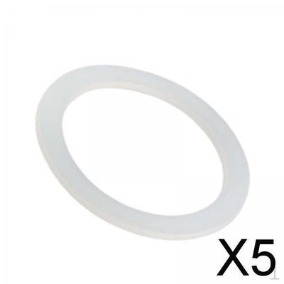 5x Gasket Seal Rings Replacements Food Grade Heat Resistance Flexible Washer Coffee Accessory