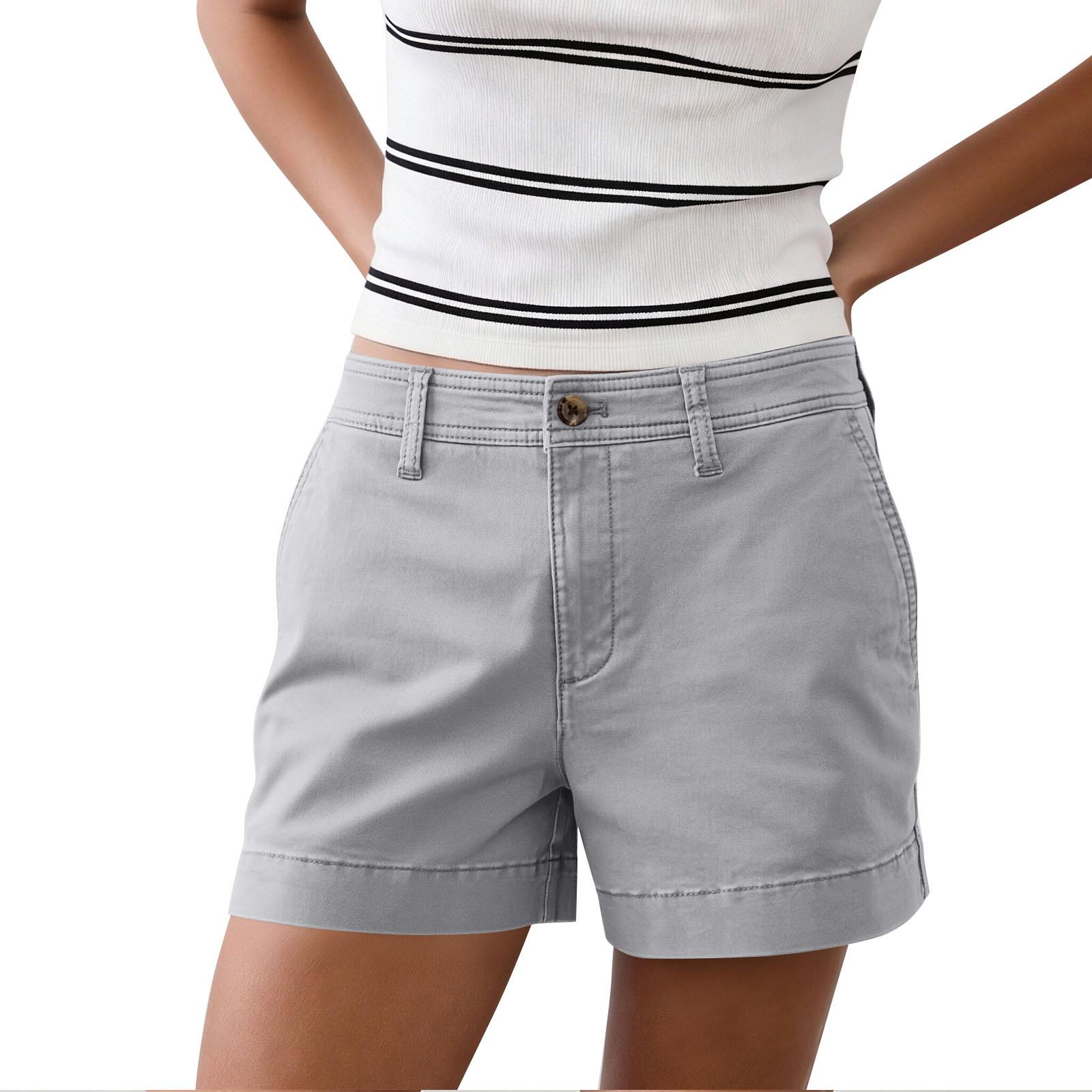 

Women s Casual, Loose, -color, Pocketless Shorts L