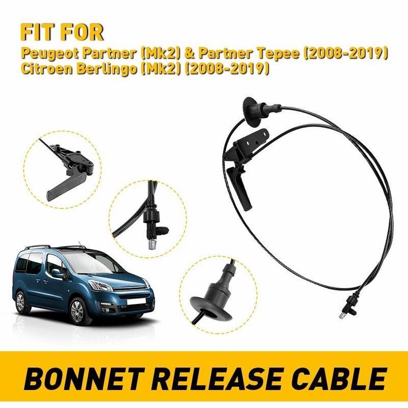 1pc Front Bonnet Release Cable With Latch Car Replacement Parts 7937Q8 For Peugeot Partner Citroen Berlingo 2008-