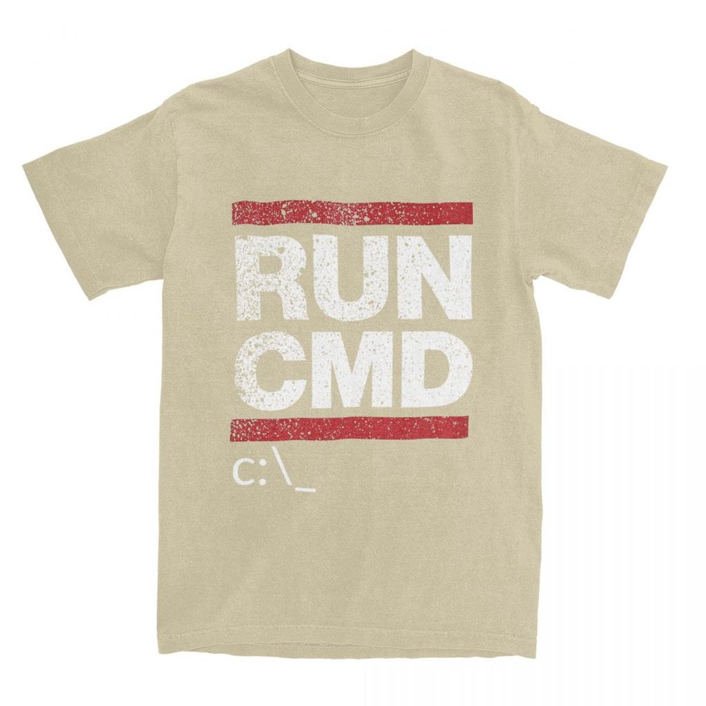 Unisex T Shirt Run Cmd Computer Programmer T Shirts Trending Graphic Summer Tee Shirt Y2K Casual Cotton Clothing Plus Size 5XL
