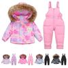 Winter Down Jacket and Pants Set for Toddler Boys and Girls – 90% White Duck Down, Windproof Warm Outerwear, 1–6Y