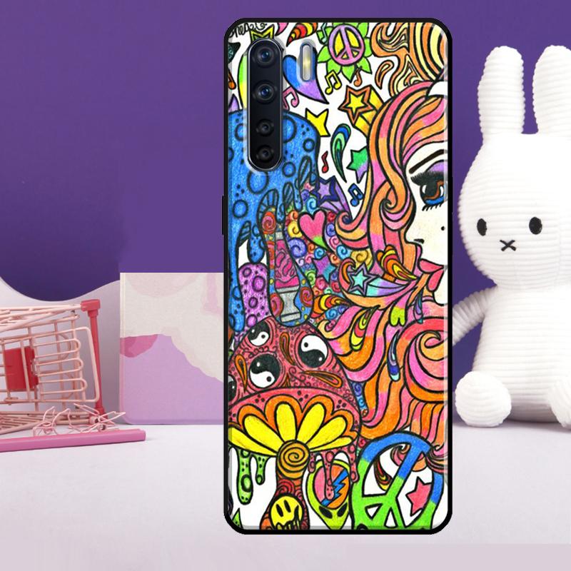 Hippy Hippie Psychedelic Art Case For Oppo A60 A80 A40 A77 A57 A17 A74 A54 A94 A78 A98 A18 A38 A58 A96 A76 A16 A15 A5 Pro