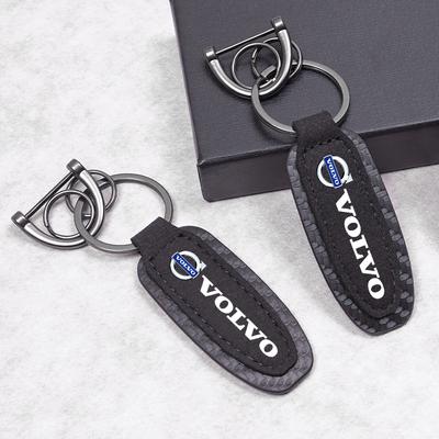 Porte-clés Style Voiture Daim Fibre de Carbone Accessoires Porte-clés Pour ES90 EC40 EX40 EM90 XC90 V90 V60 XC60 V40 S80 S60 S90 C40