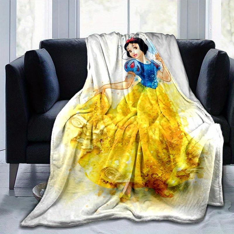 1pc Cartoon Snow White Blanket, Home Decorative Throw for All Seasons, Soft Flannel Throw Blanket, Versatile & Cozy for Bedroom, Soft Warm Blanket As