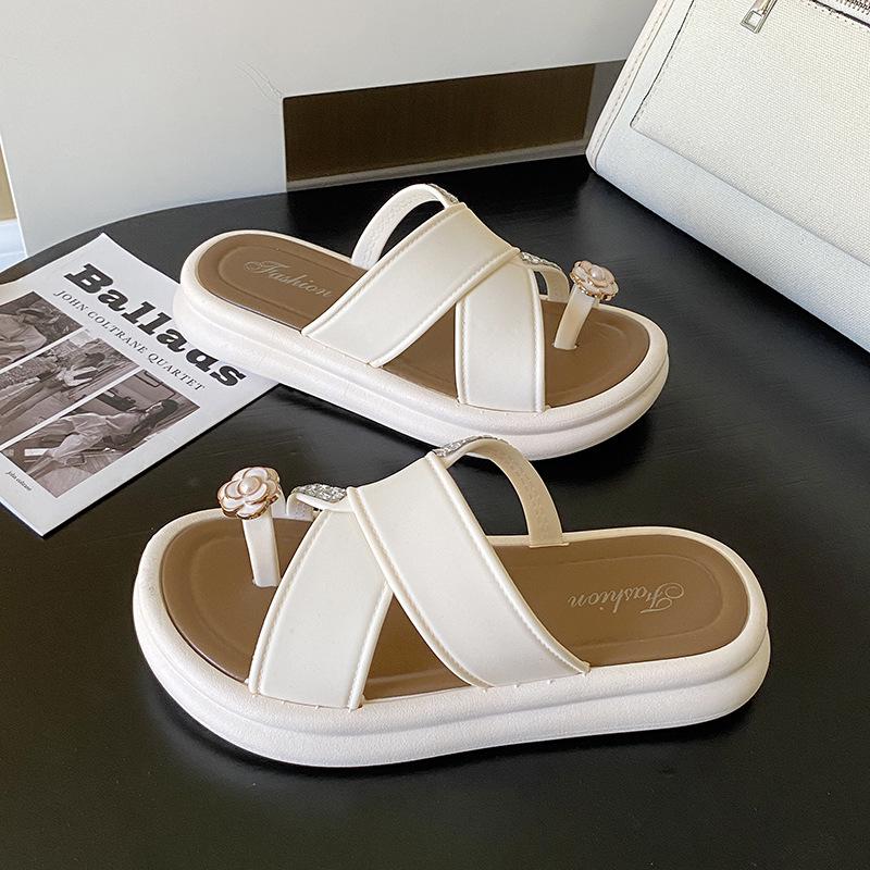 

Летние шлепанцы на плоской подошве с ремешком в корейском стиле для женщин 38-39 (Runs Small)