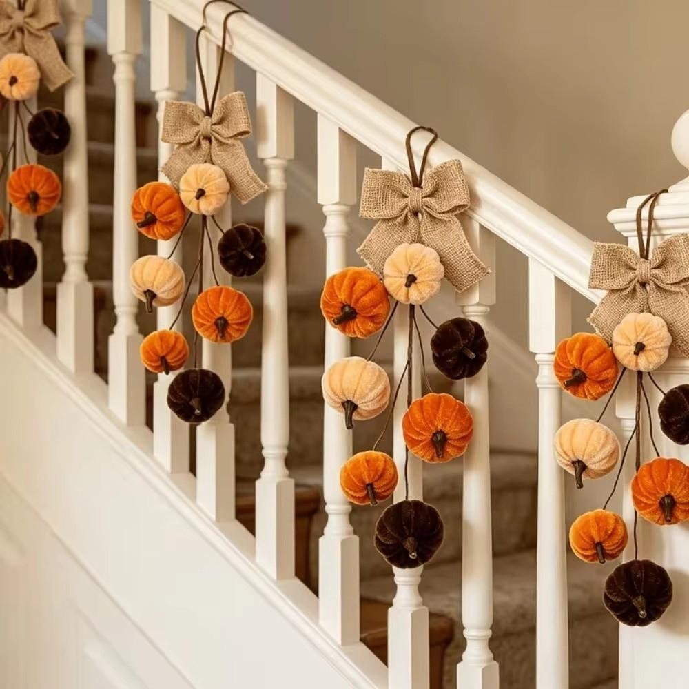 Artificial Pumpkin Hanging Ornament Thanksgiving Fall Door Wall Decoration Harvest Festival Party